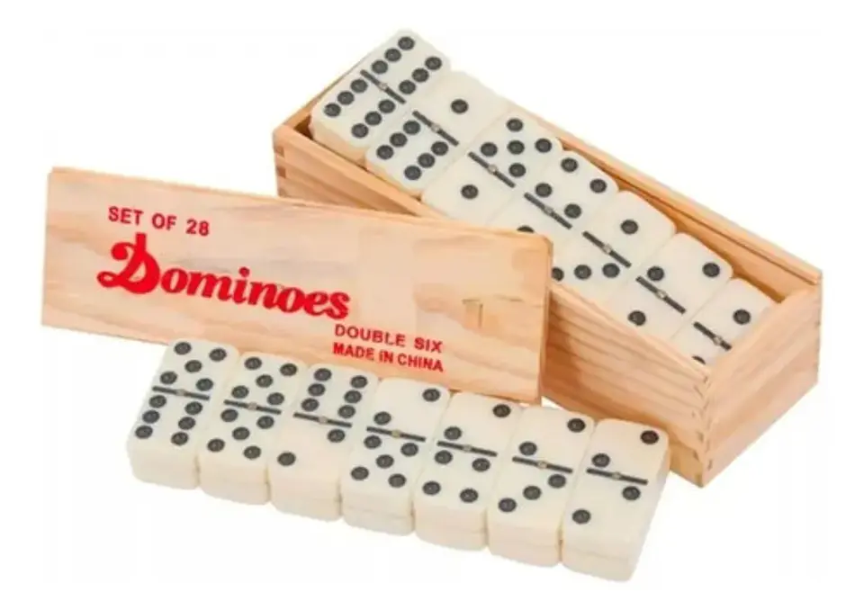 Domino Profesional Caja Madera Ficha Gruesa 54x12mm Guajiro 1