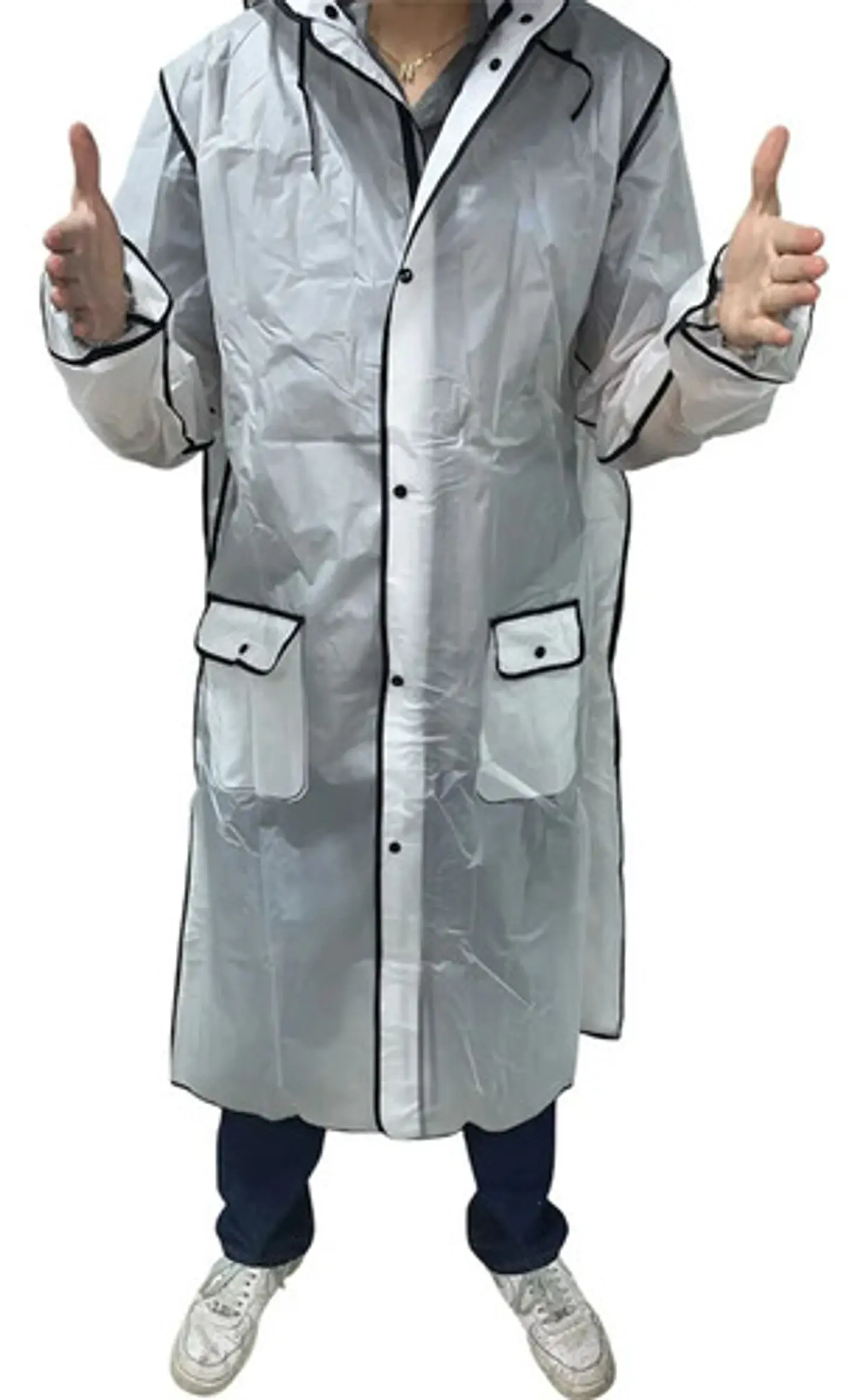 Capa Impermeable Fino Lluvia Adulto  Transparente 3
