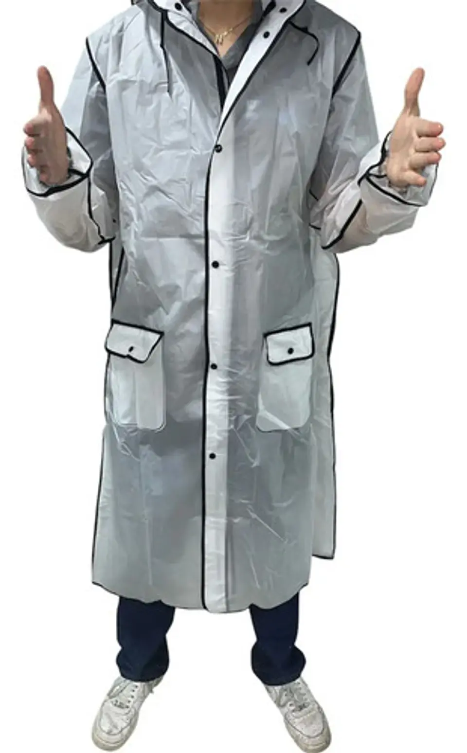 Capa Impermeable Fino Lluvia Adulto  Transparente 3