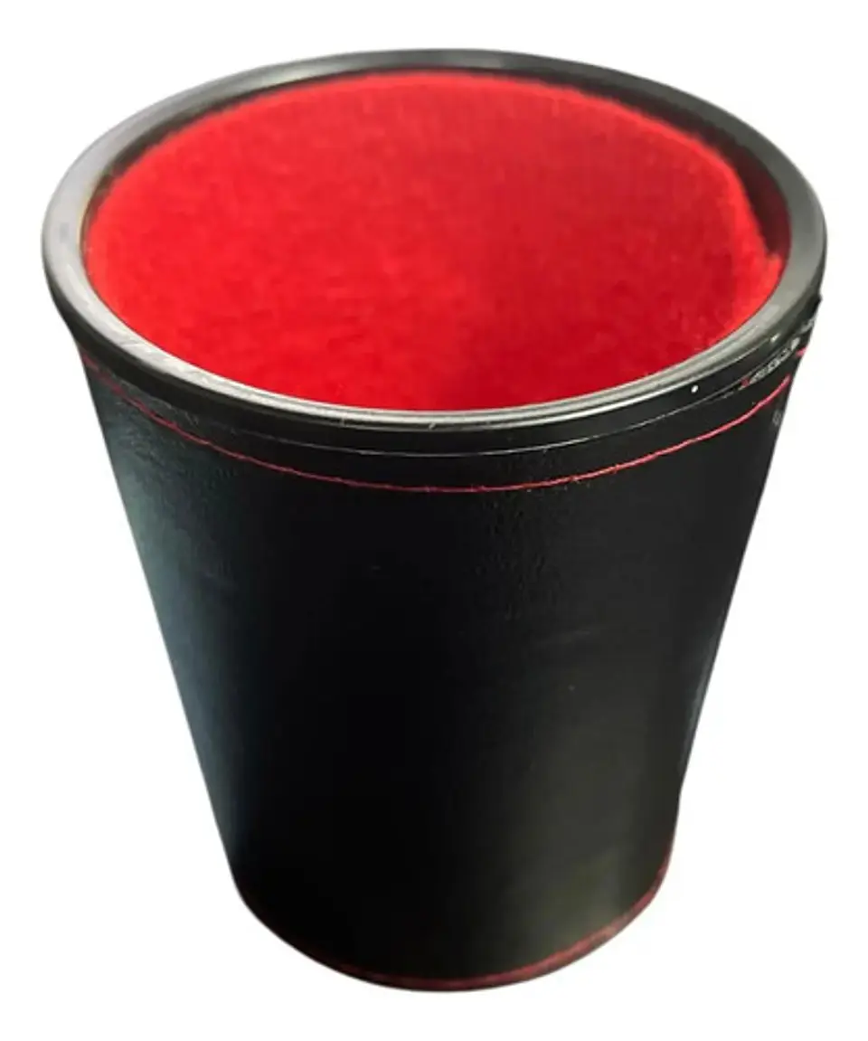 Cacho Yahtzee Juego De Mesa Tatuco En Cuero + 5 Dados 4