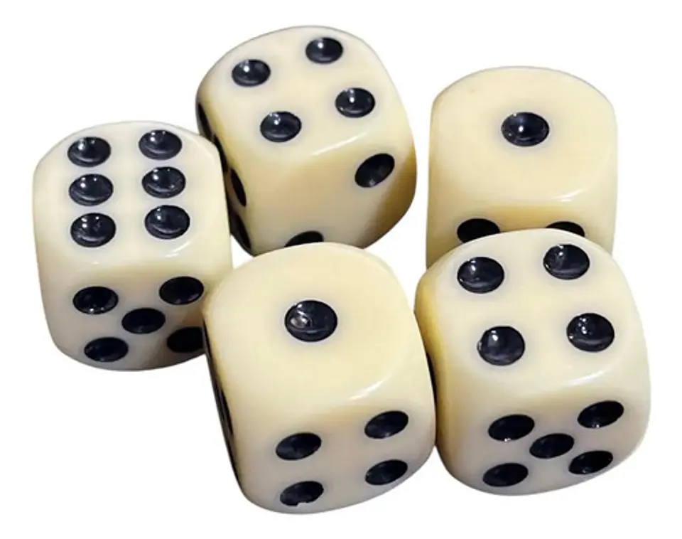 Cacho Yahtzee Juego De Mesa Tatuco En Cuero + 5 Dados 6
