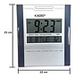 Reloj Digital Pared Cuadrado Kadio Kd-3810n Lcd Temperatura Y Alarma Azul Marino - Miniatura 6