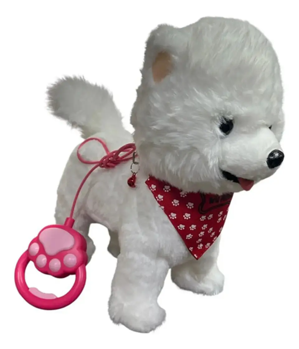 Perro Peluche Control Collar Camina Ladra Mueve La Cola Gran 3