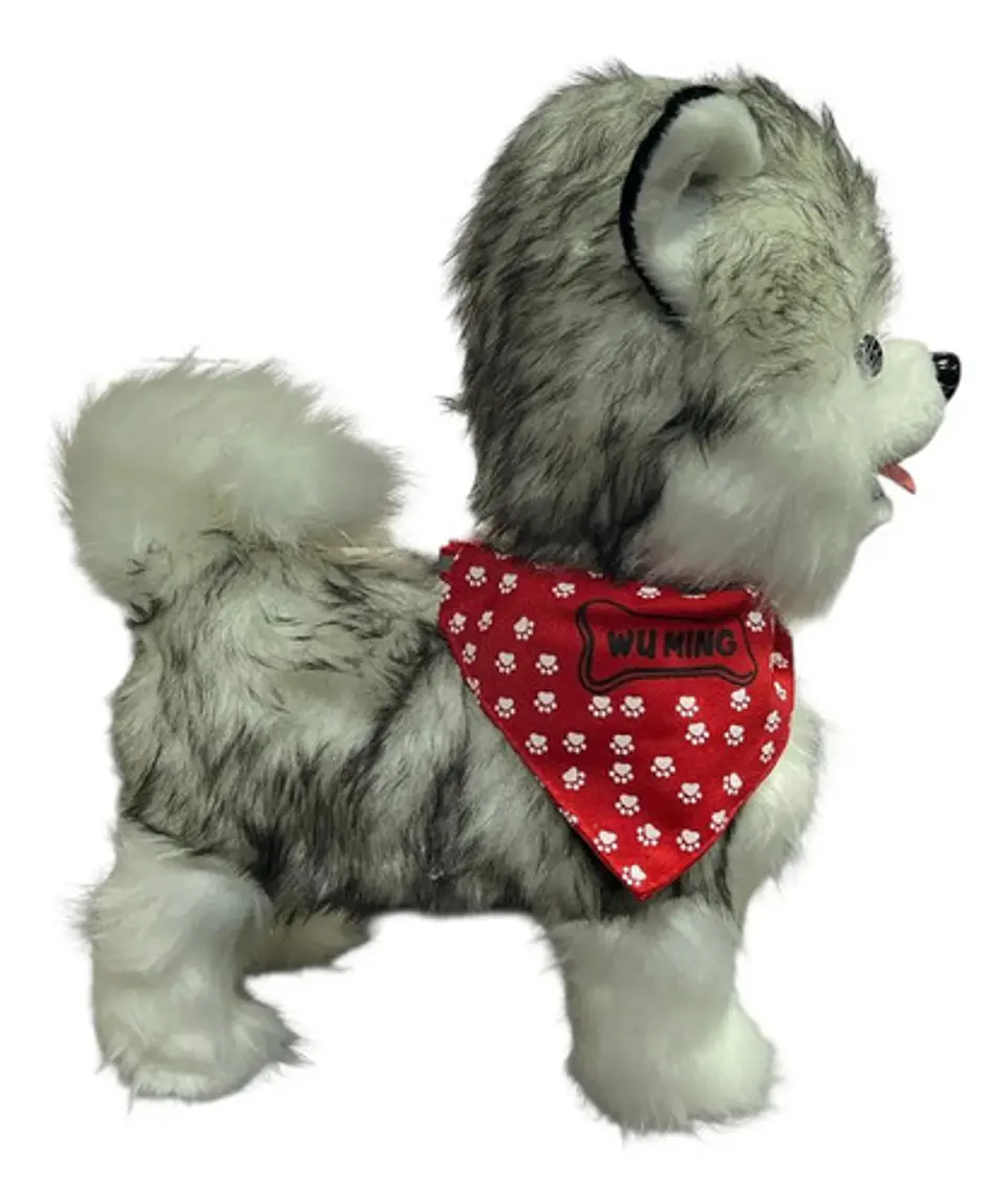 Perro Peluche Control Collar Camina Ladra Mueve La Cola Gran 15
