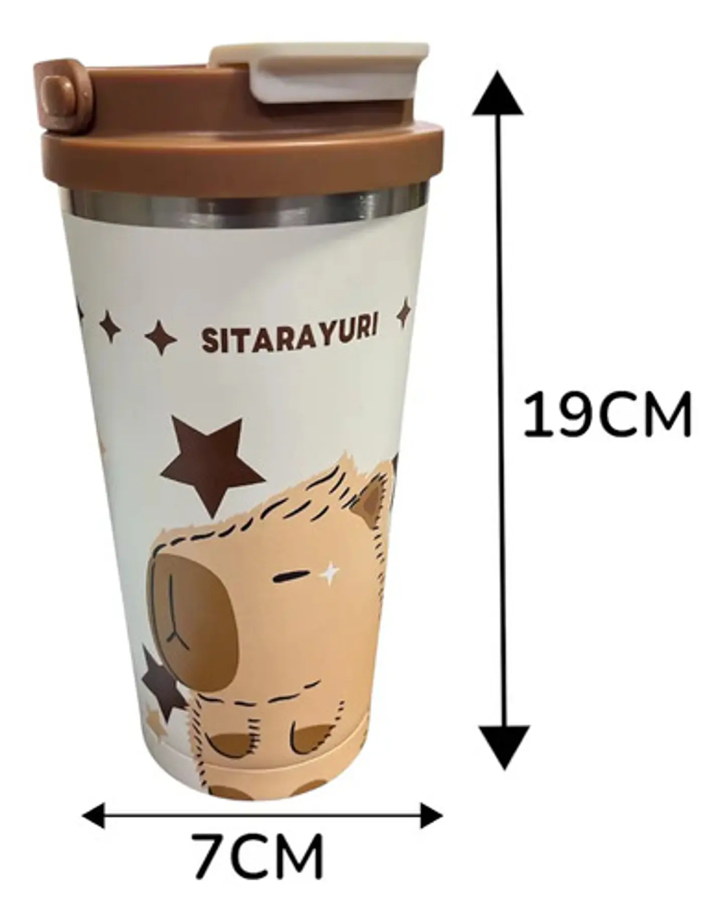 Termo Vaso Capibara Tapa Rosca 2 Modos Diferentes De Beber 5