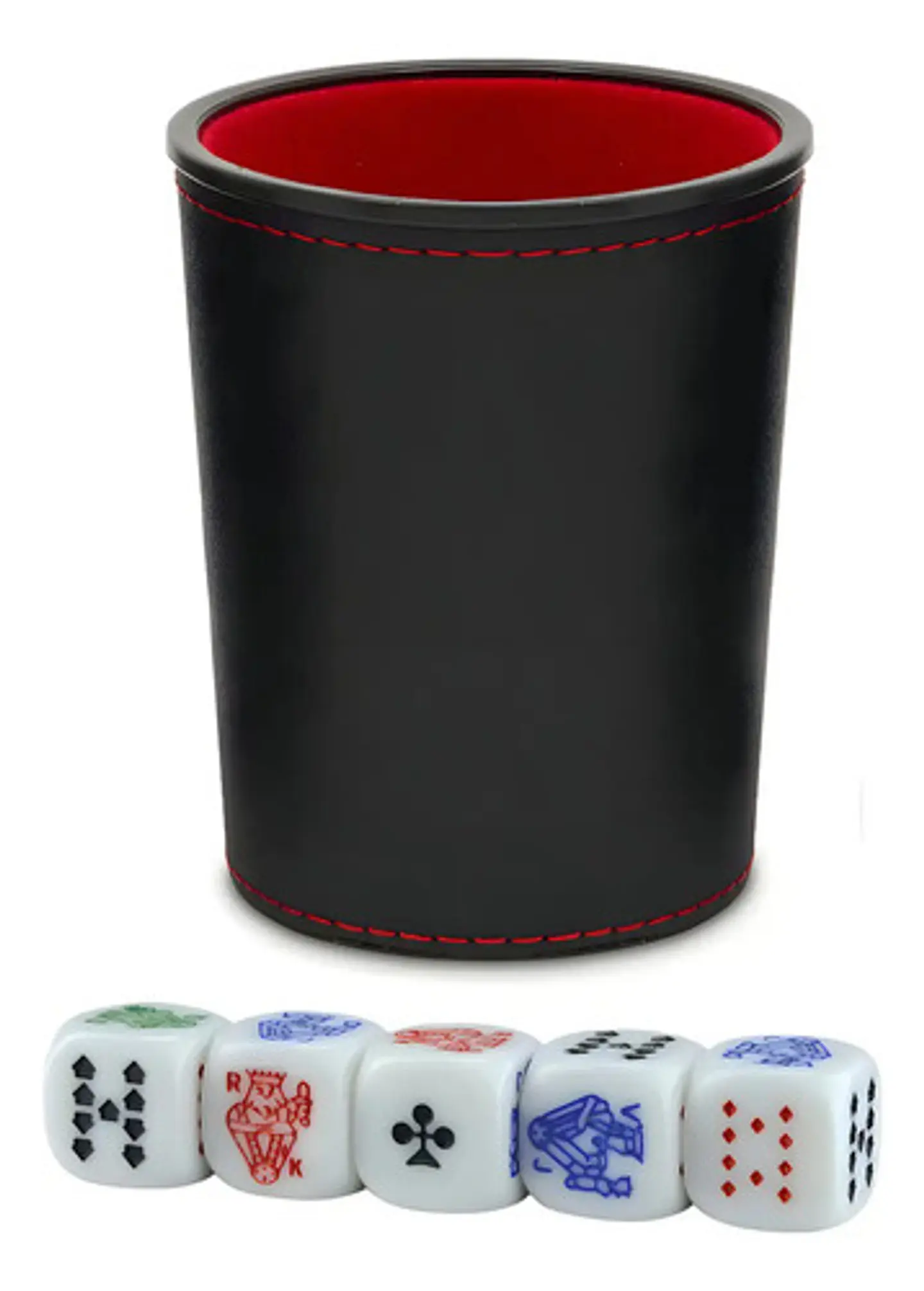Cacho Yahtzee Juego De Mesa 6 Tatucos  Paño + 30 Dados Poker 2