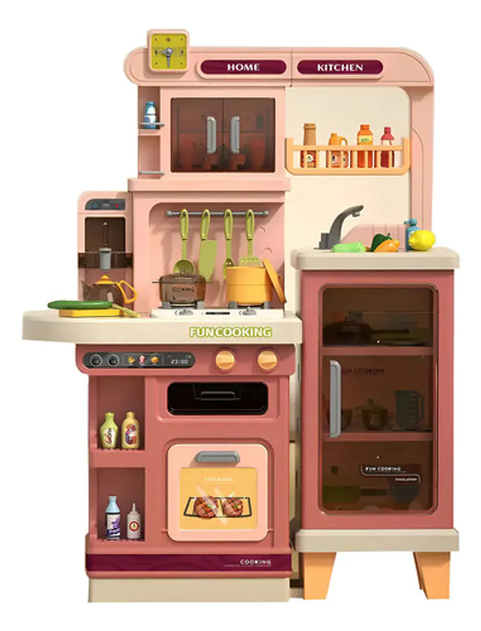 Set Cocina Juguete Infantil Vapor Agua Sonidos Luz Grande  1