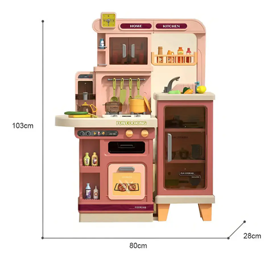 Set Cocina Juguete Infantil Vapor Agua Sonidos Luz Grande  6