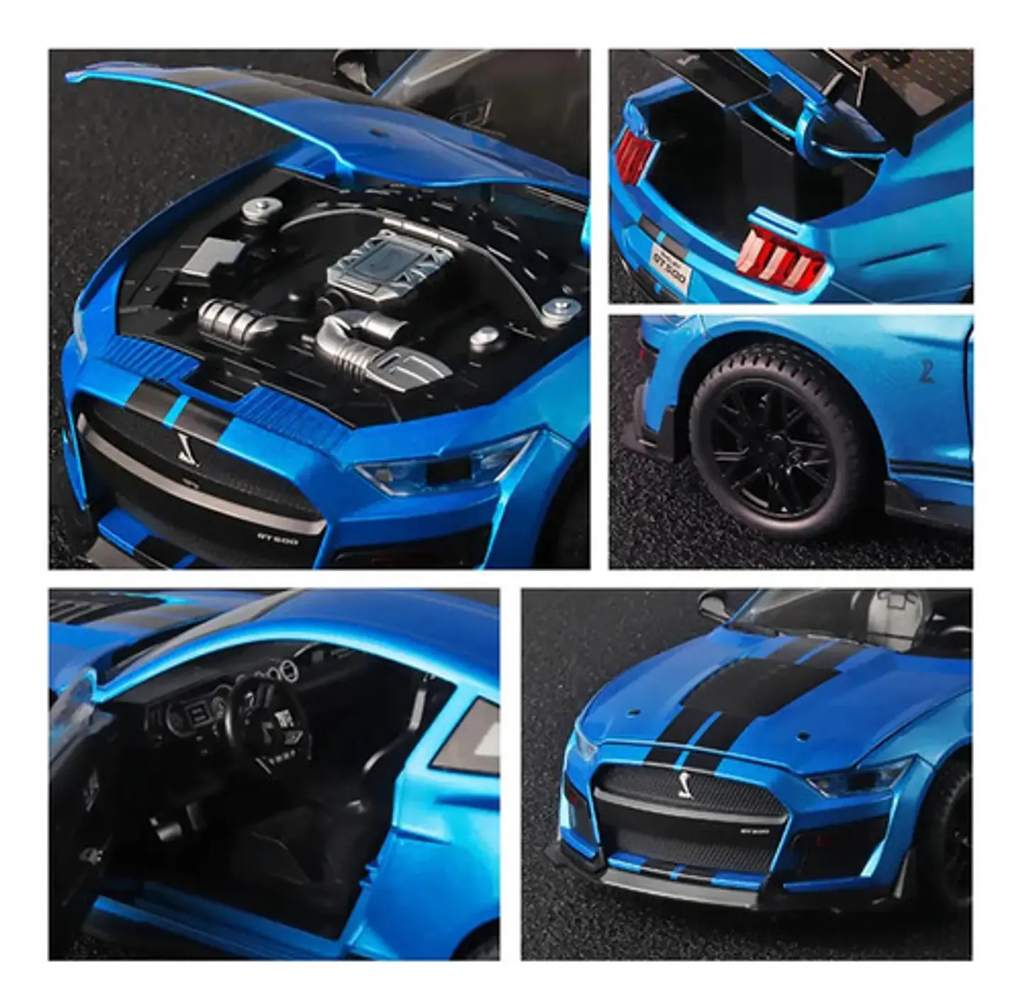 Ford Mustang Cobras Shelby Gt500 Miniatura Metal Coche 1/18 5