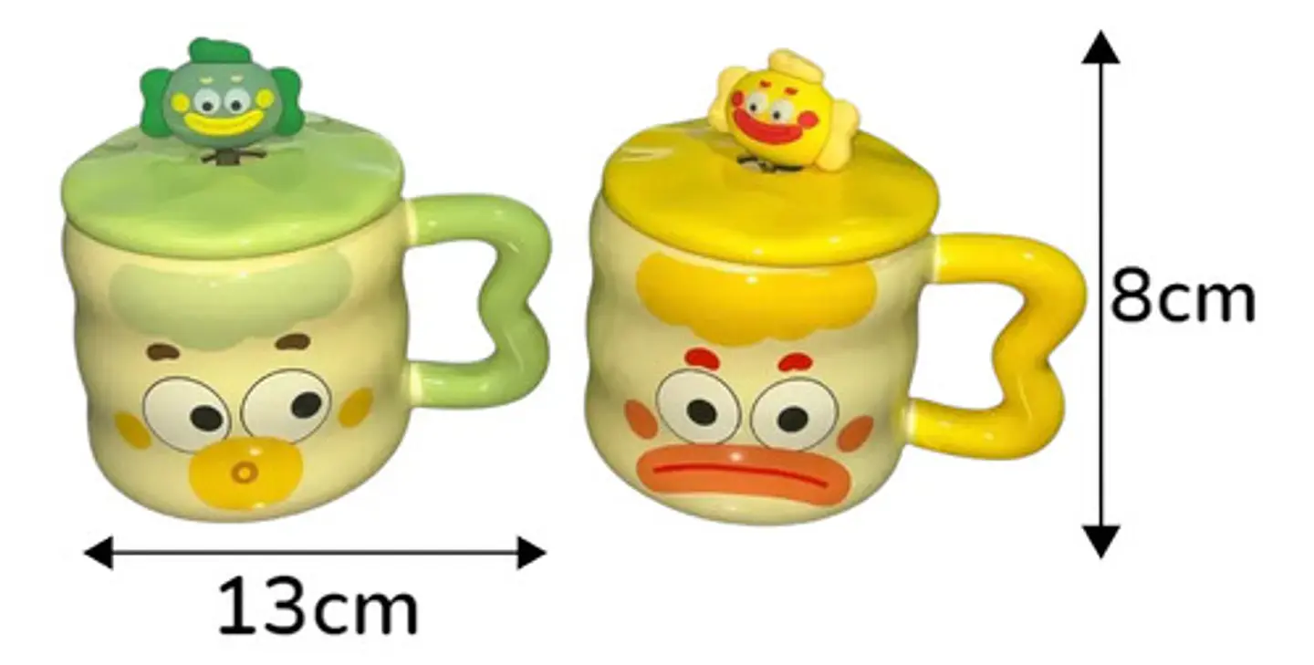 Set X2 Mugs Bebida Caliente Regalo Emojis Sorpresa 300ml 6