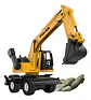 Retro Excavadora Juguete Construcción Articulado Movimiento - Miniatura 1