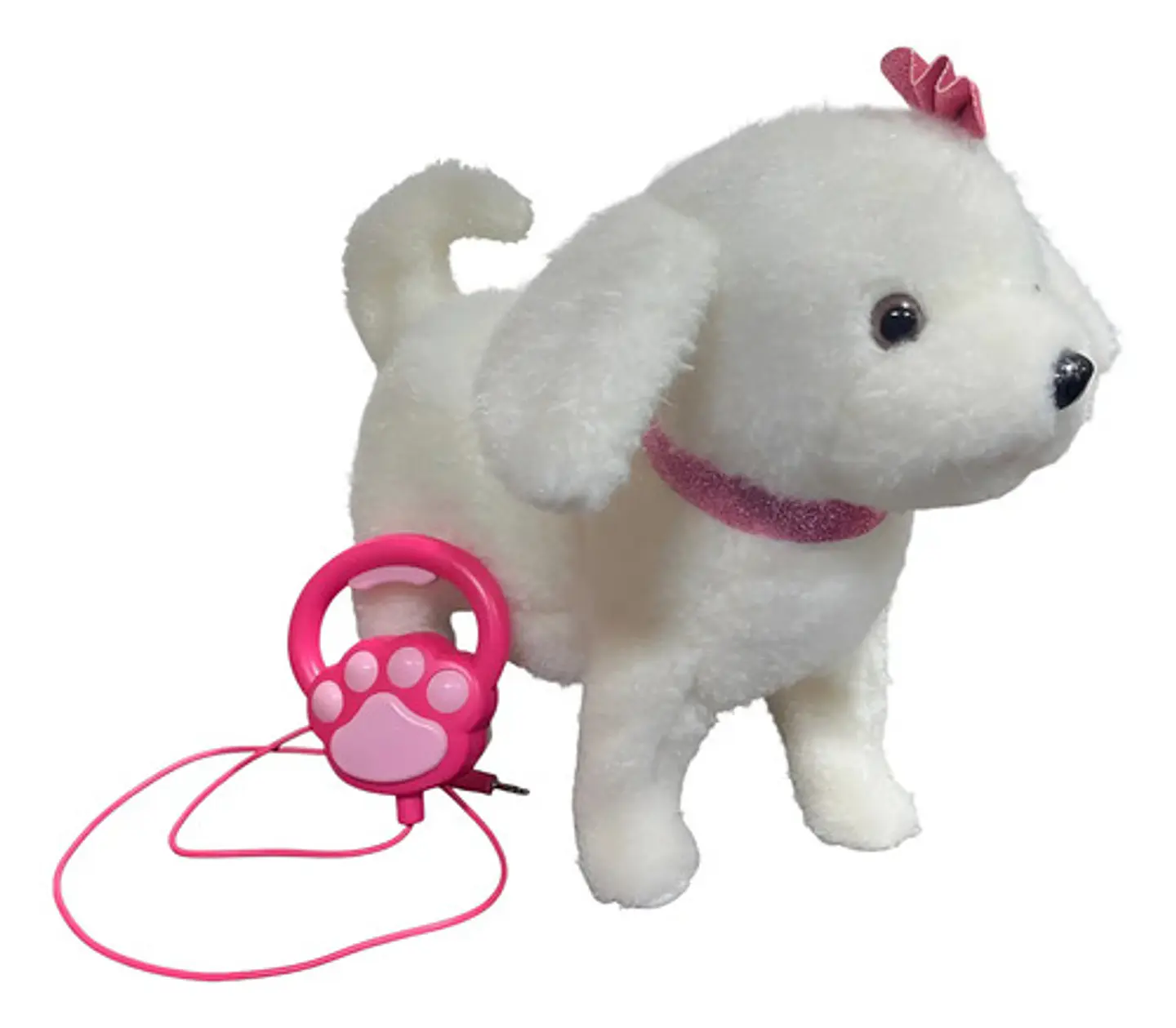 Perro Peluche Control Collar Camina Ladra Mueve La Cola Md 1