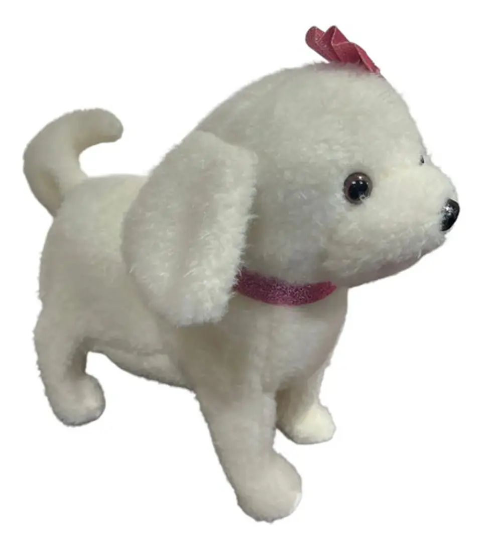 Perro Peluche Control Collar Camina Ladra Mueve La Cola Md 4