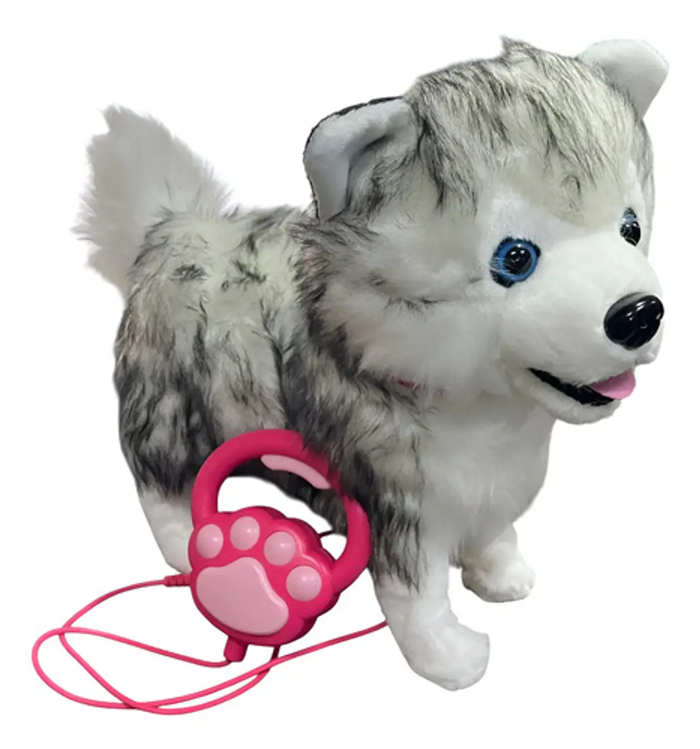 Perro Peluche Control Collar Camina Ladra Mueve La Cola Md 5