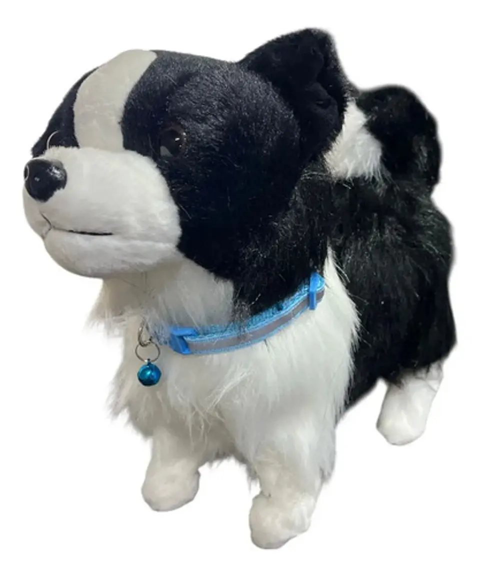 Perro Peluche Control Collar Camina Ladra Mueve La Cola Md 10