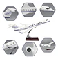 Avión Gulfstream G650 Escala 1:160 45 Cms De Largo - Miniatura 2