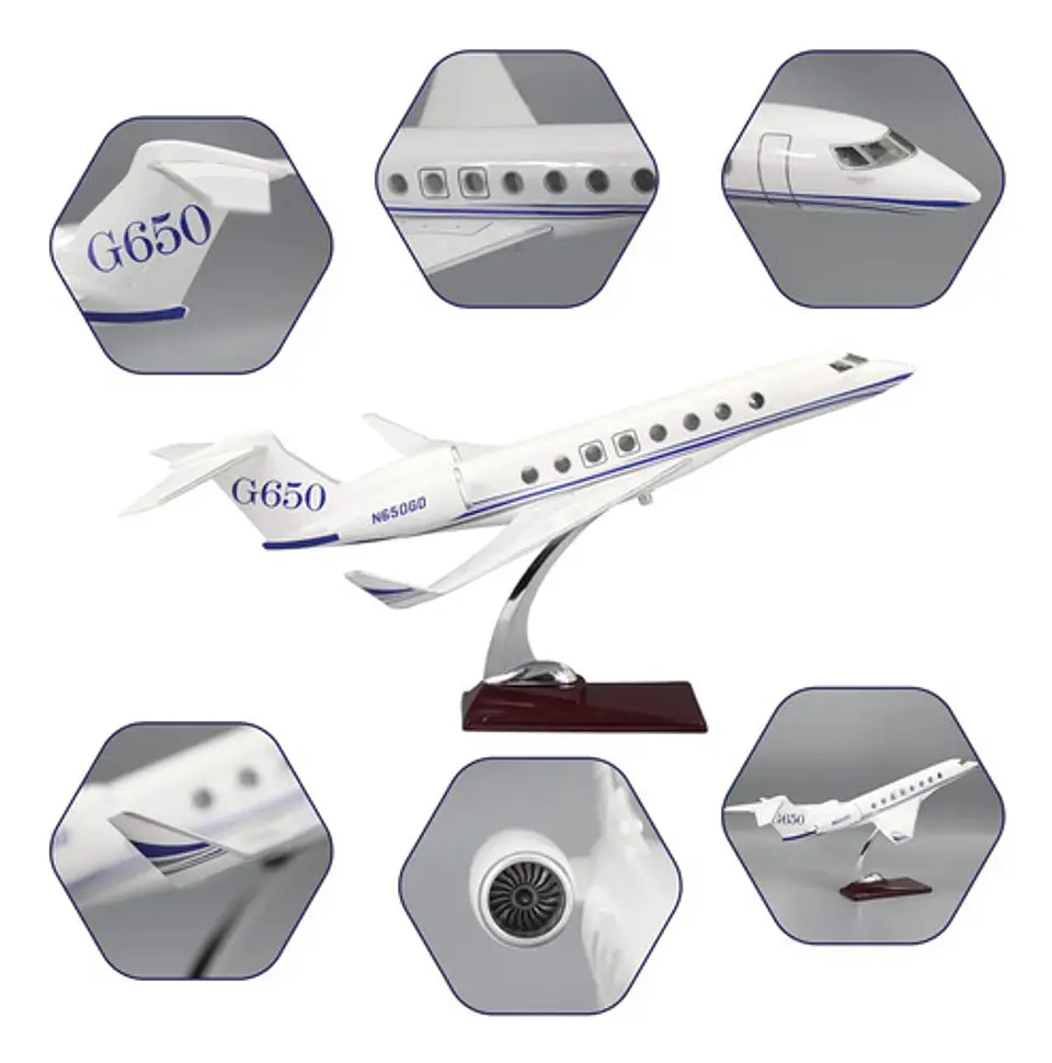 Avión Gulfstream G650 Escala 1:160 45 Cms De Largo 2