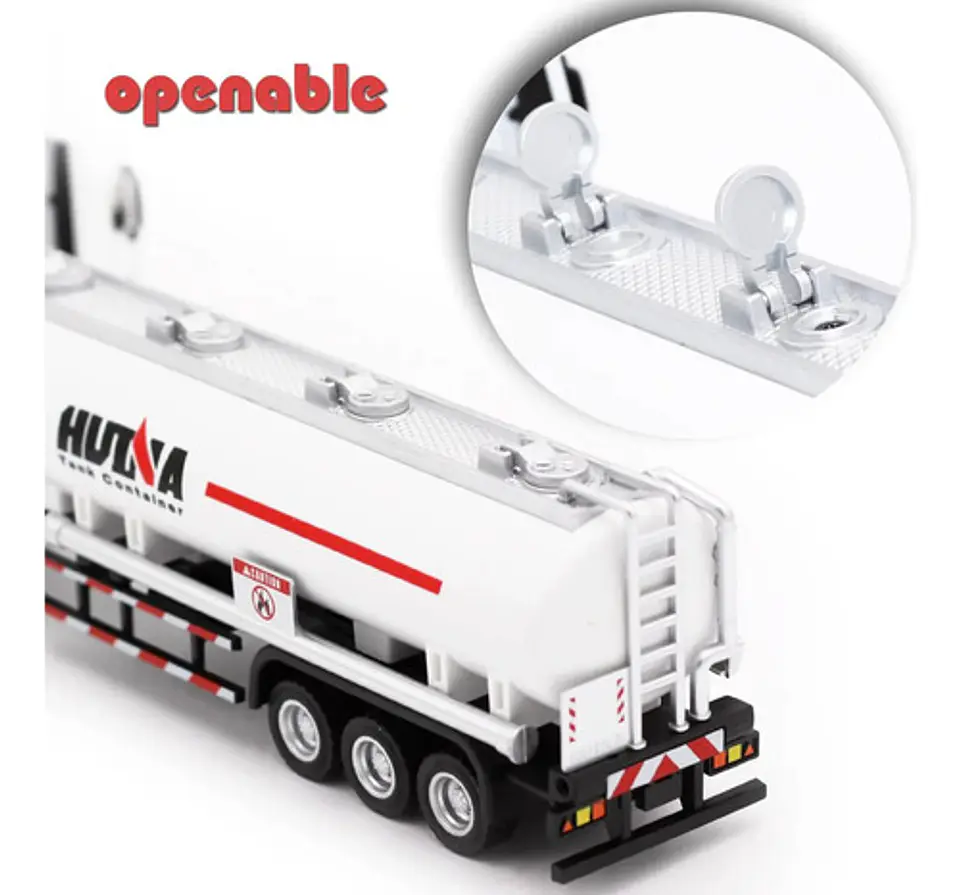 Camión Tanque Huina 1:50 - Huina  Metálico Carro Cisterna 14