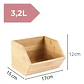 Cajas X2 Canastos Organizador Cocina Alacena Bambu Apilable - Miniatura 3