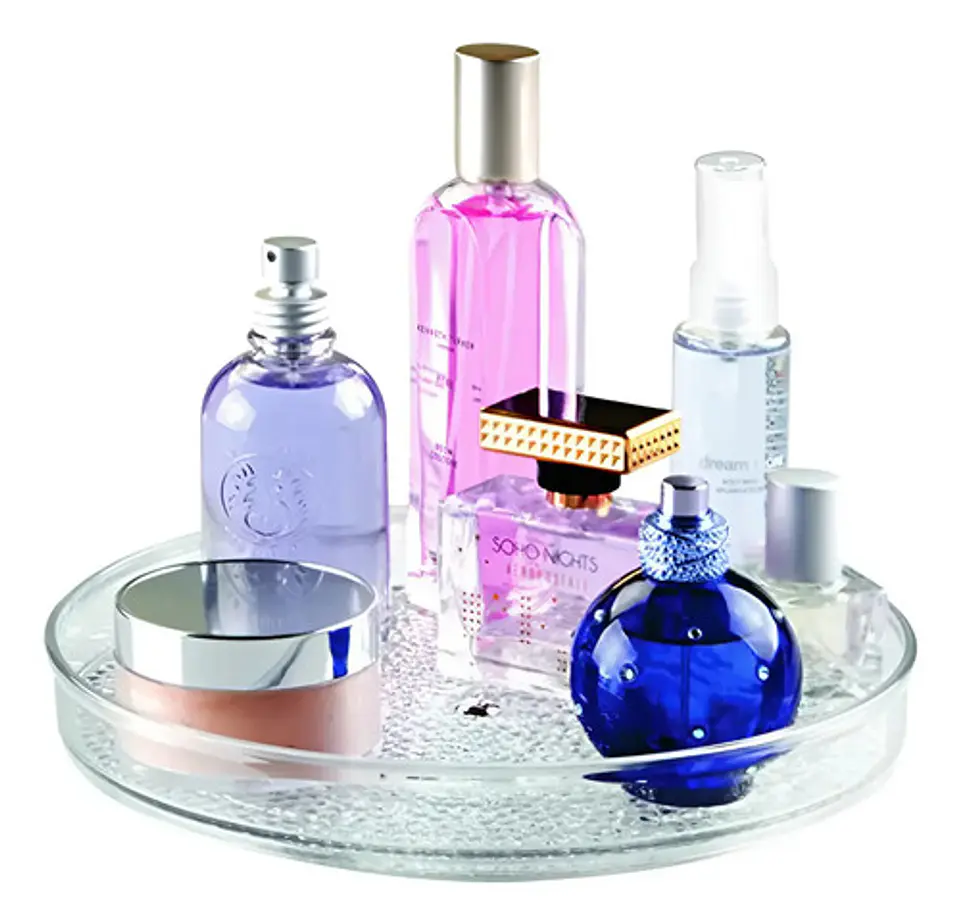 Organizador De Cosméticos Giratorio Acrílico 23x23cm Transparente Macrooutlet 4