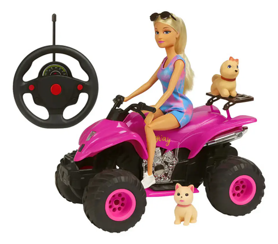 Cuatrimoto Luz Y Sonidos Muñeca Fashion Bryana Control Remo 6
