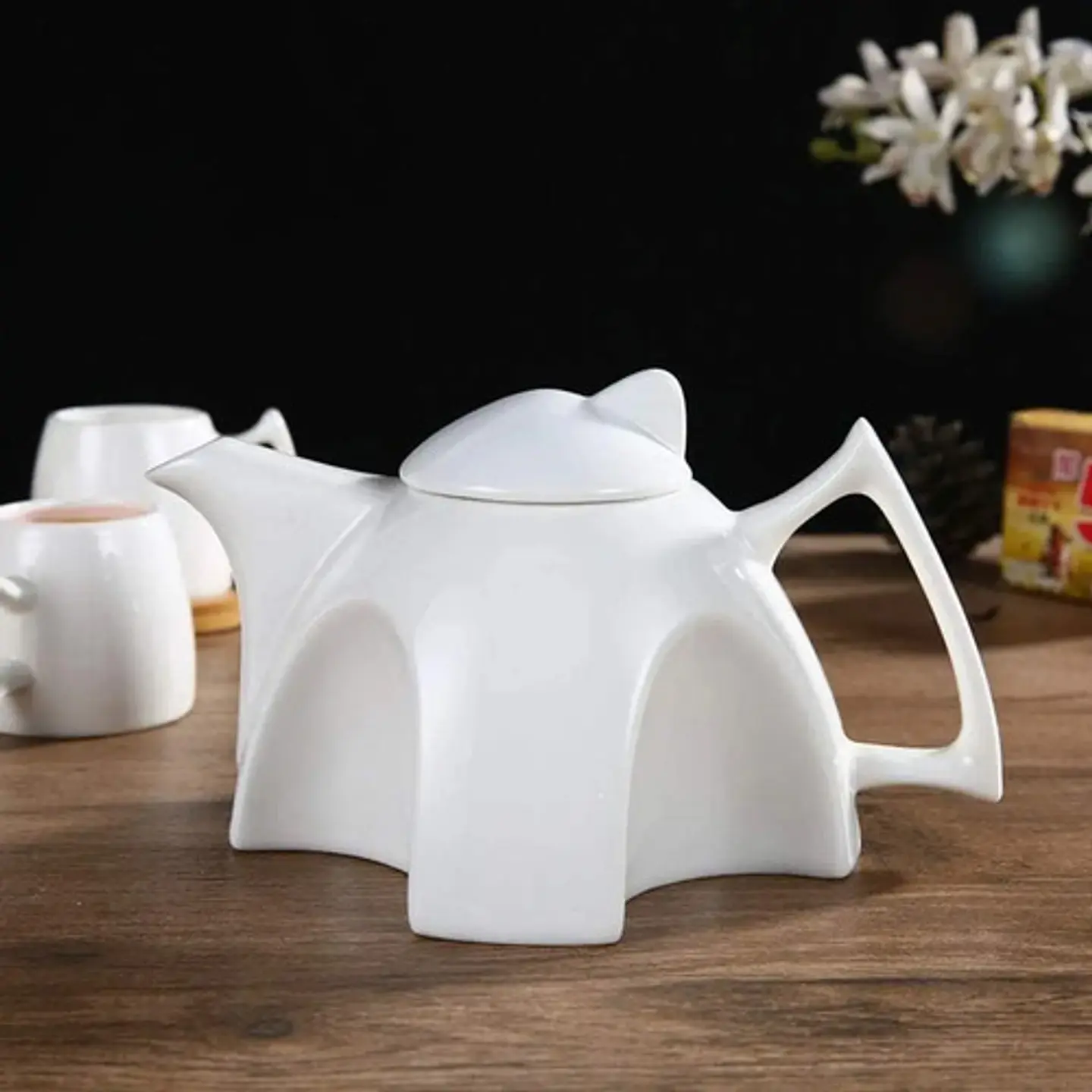 Juego De Tetera De Té Moderno De Cerámica Con Bandeja De Mad 2