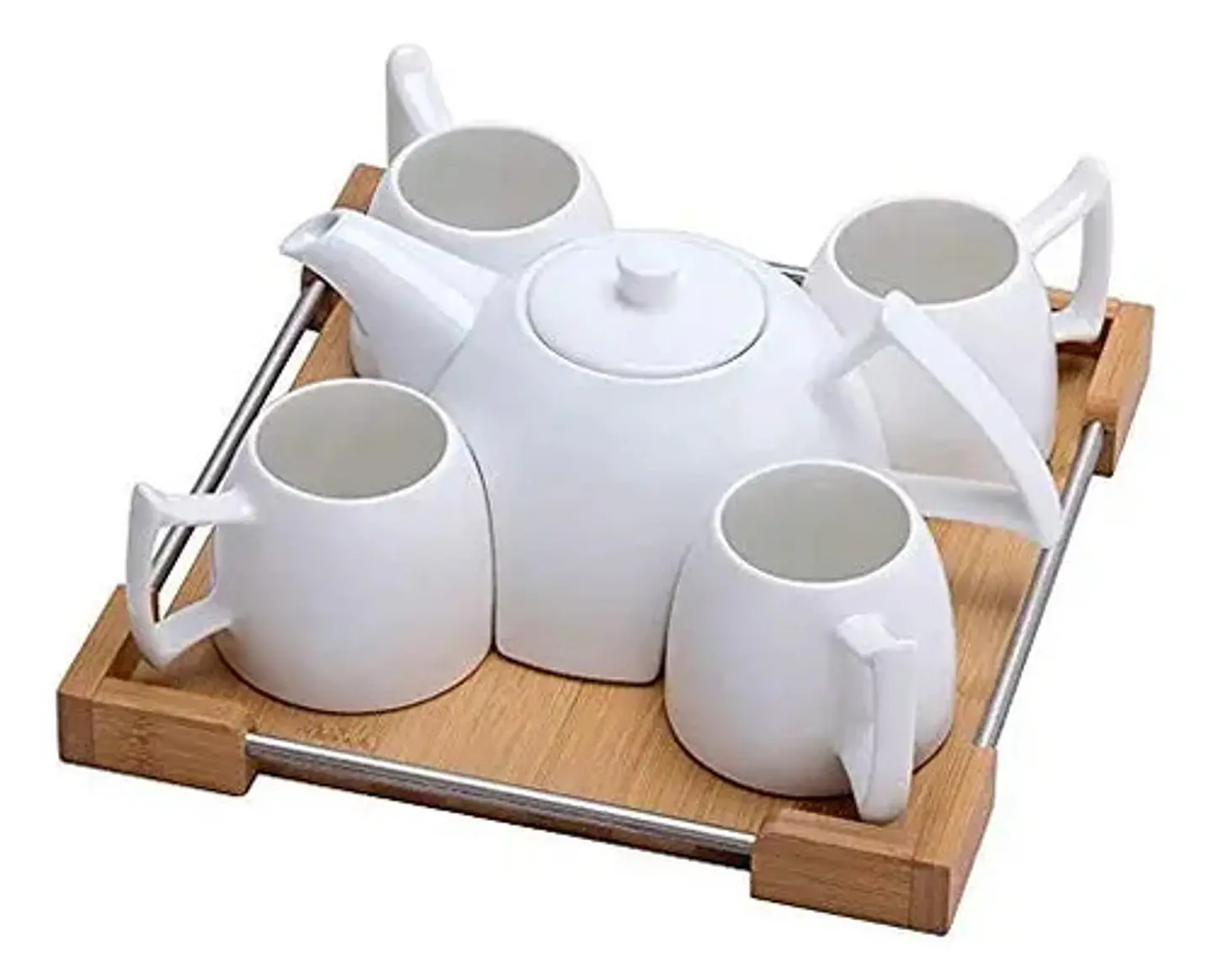 Juego De Tetera De Té Moderno De Cerámica Con Bandeja De Mad 3