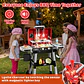 Parrilla Bbq Juguete Asador Cocina Para Niños Humo Y Luces Rojo - Miniatura 7