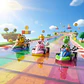 Figuras Mario Kart X3 Super Mario Bross Luigi, Bowser,peach - Miniatura 2