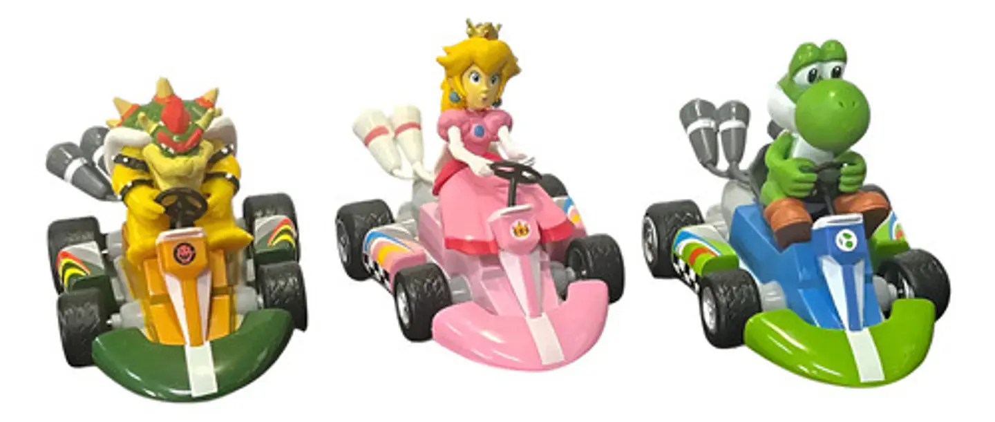 Figuras Mario Kart X3 Super Mario Bross Luigi, Bowser,peach 3