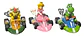 Figuras Mario Kart X3 Super Mario Bross Luigi, Bowser,peach - Miniatura 3
