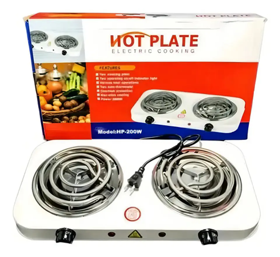 Estufa Eléctrica De 2 Puesto (2000w) Hot Plate  2