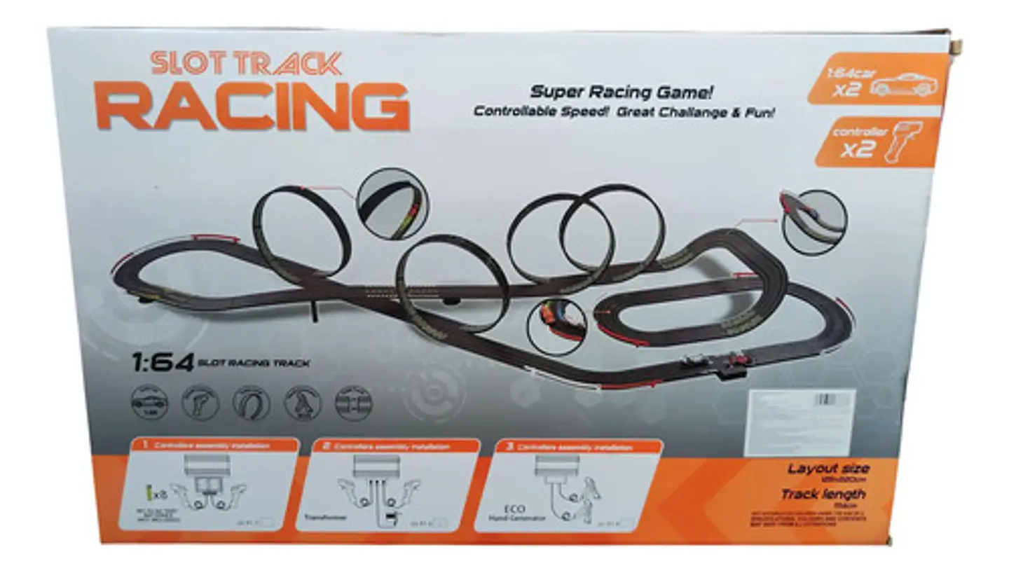 Pista Eléctrica 11.14m 4 Giros 2 Carros Luz Fórmula 1 Negro Negro 2 Carros Formula 1 6