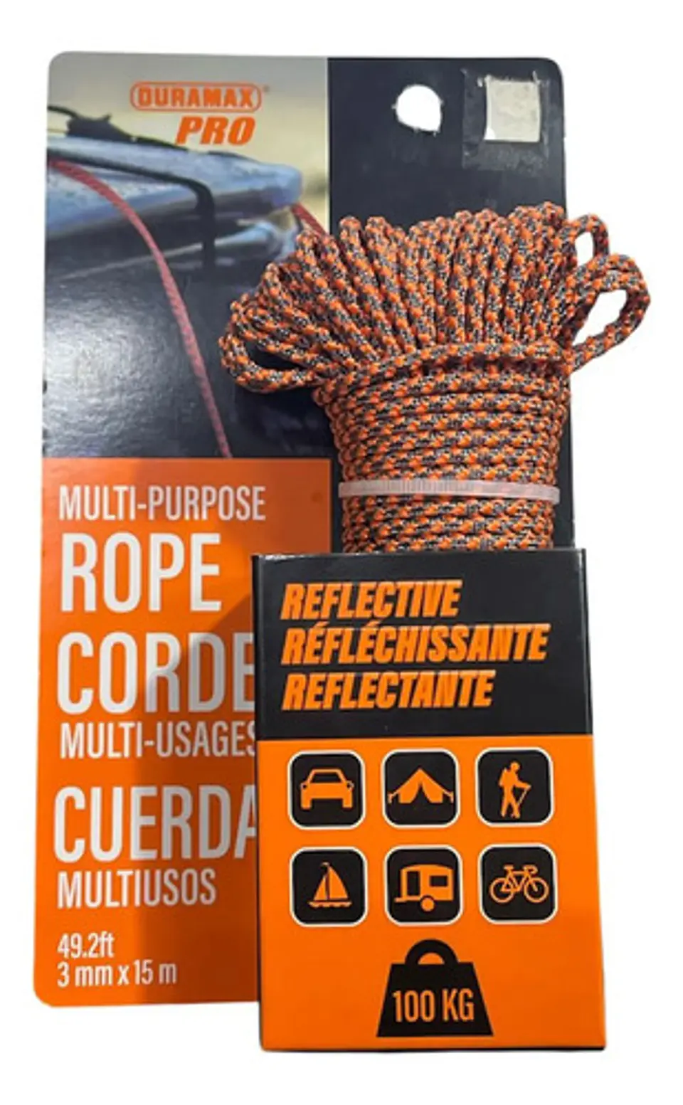 Cuerda Tendedero Multiusos 15m Color Naranja Soporta 100kg Naranja 4