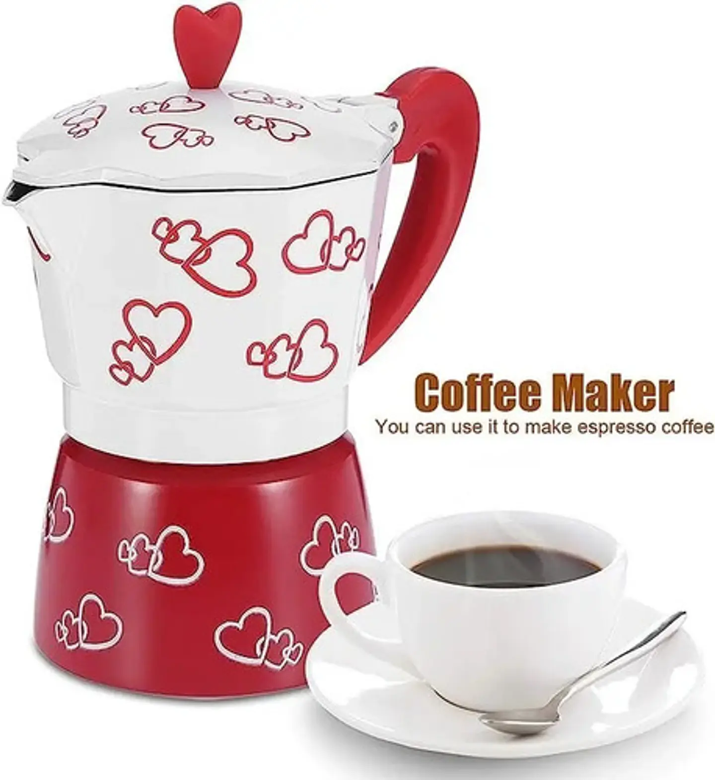 Cafetera Espresso, Moka Filtro De Aluminio 6 Tazas 300ml 2