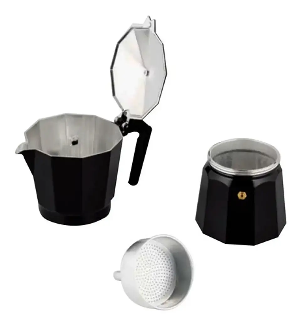Cafetera Espresso, Moka Filtro De Aluminio 6 Tazas 300ml 5