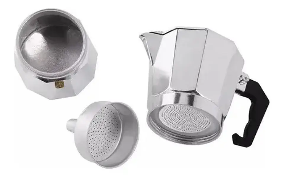 Cafetera Espresso, Moka Filtro De Aluminio 6 Tazas 300ml 8