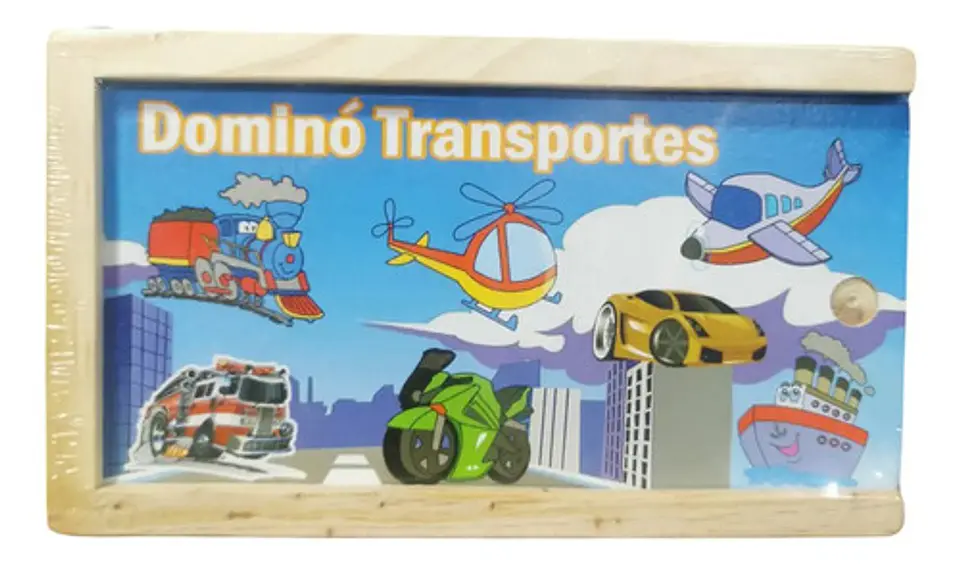 Domino Infantil Animales Transporte Frutas Juguete 28 Fichas 13