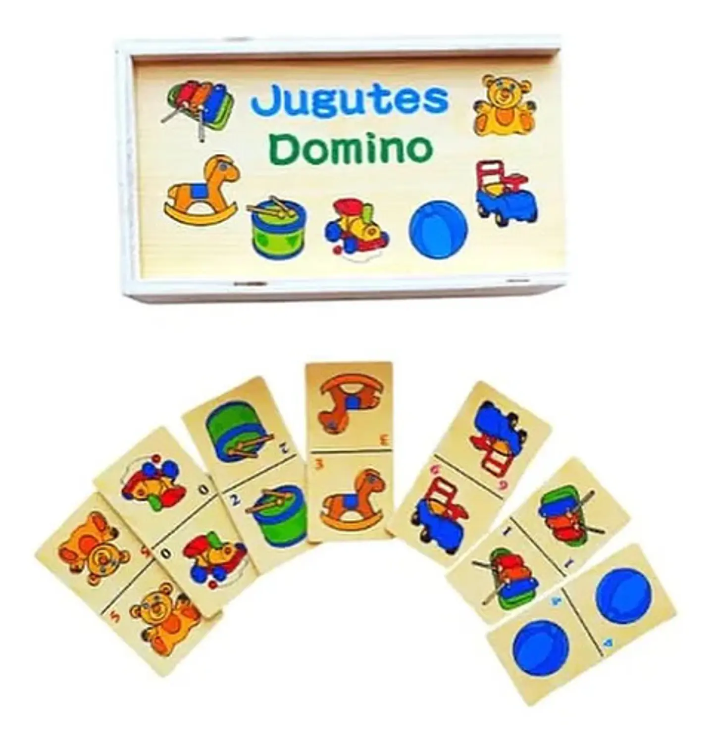 Domino Infantil Animales Transporte Frutas Juguete 28 Fichas 17