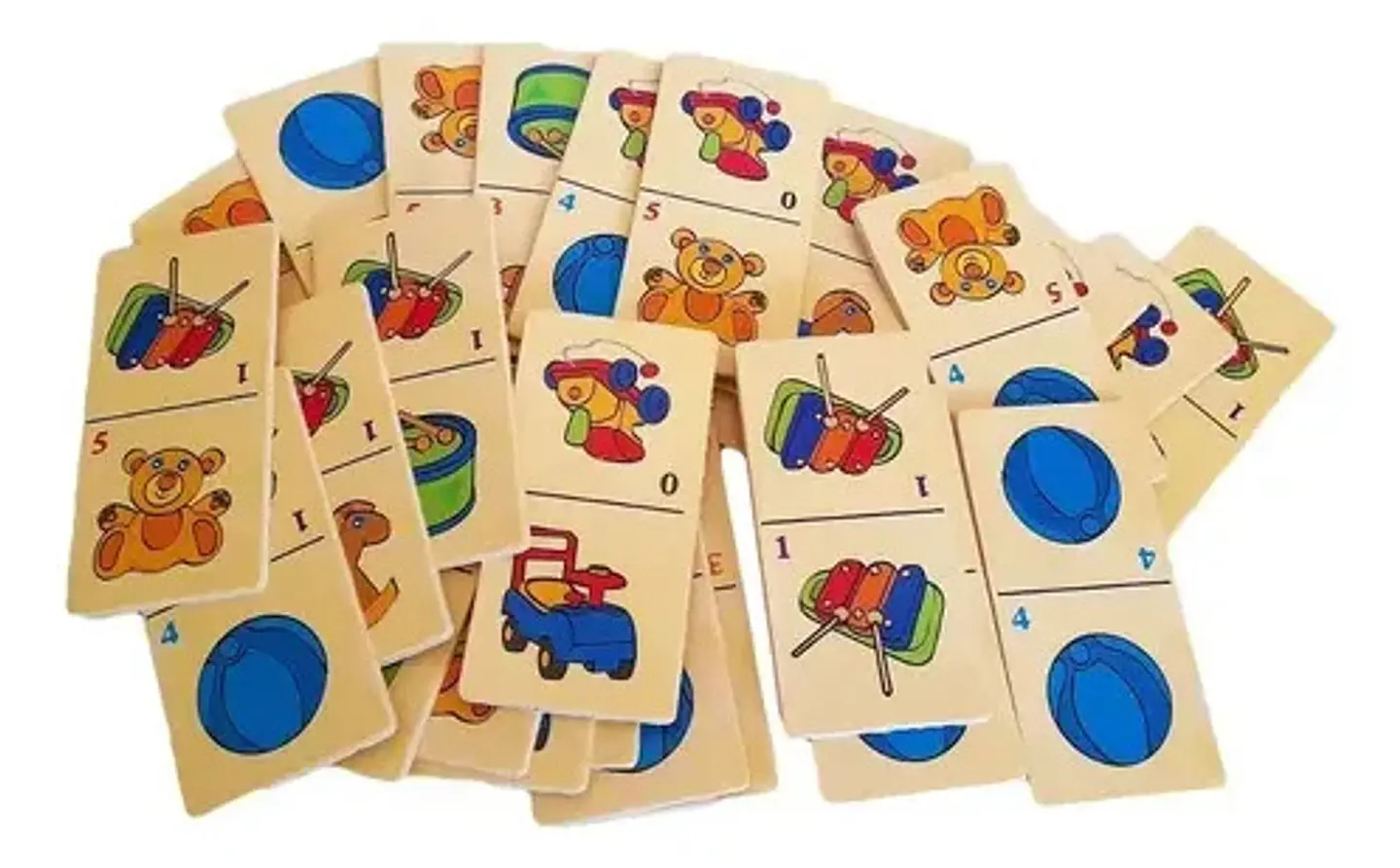Domino Infantil Animales Transporte Frutas Juguete 28 Fichas 19