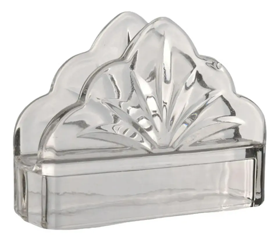 Servilletero De Vidrio Con Diseño De Cristal Elegante 1