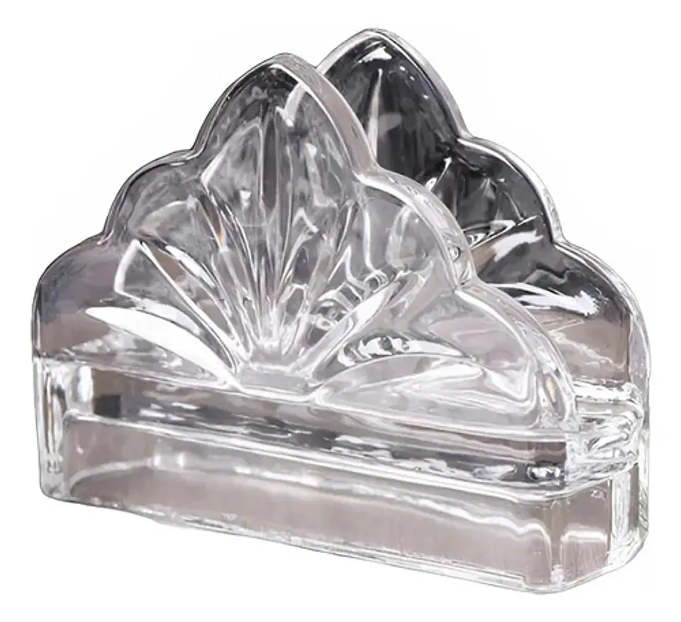 Servilletero De Vidrio Con Diseño De Cristal Elegante 4