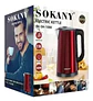 Hervidor Eléctrico Sokany Acero Inoxidable 2.5l Apagado Automático Rojo 110v - Miniatura 2
