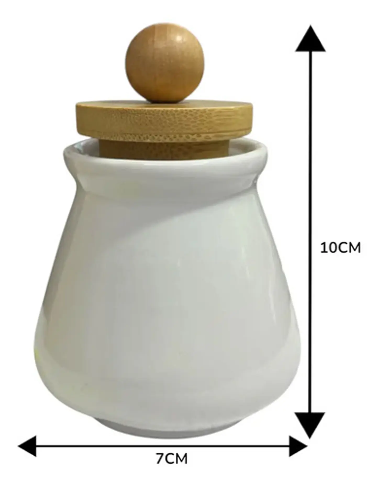 Tetera De Cerámica Y Azucarera Manija Y Tapa De Madera 5