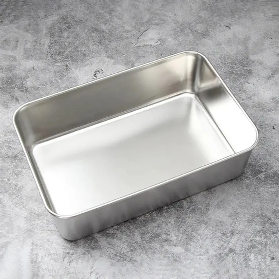 Bandeja De Acero Inoxidable Refrigeradora Comida 40x30x10 4