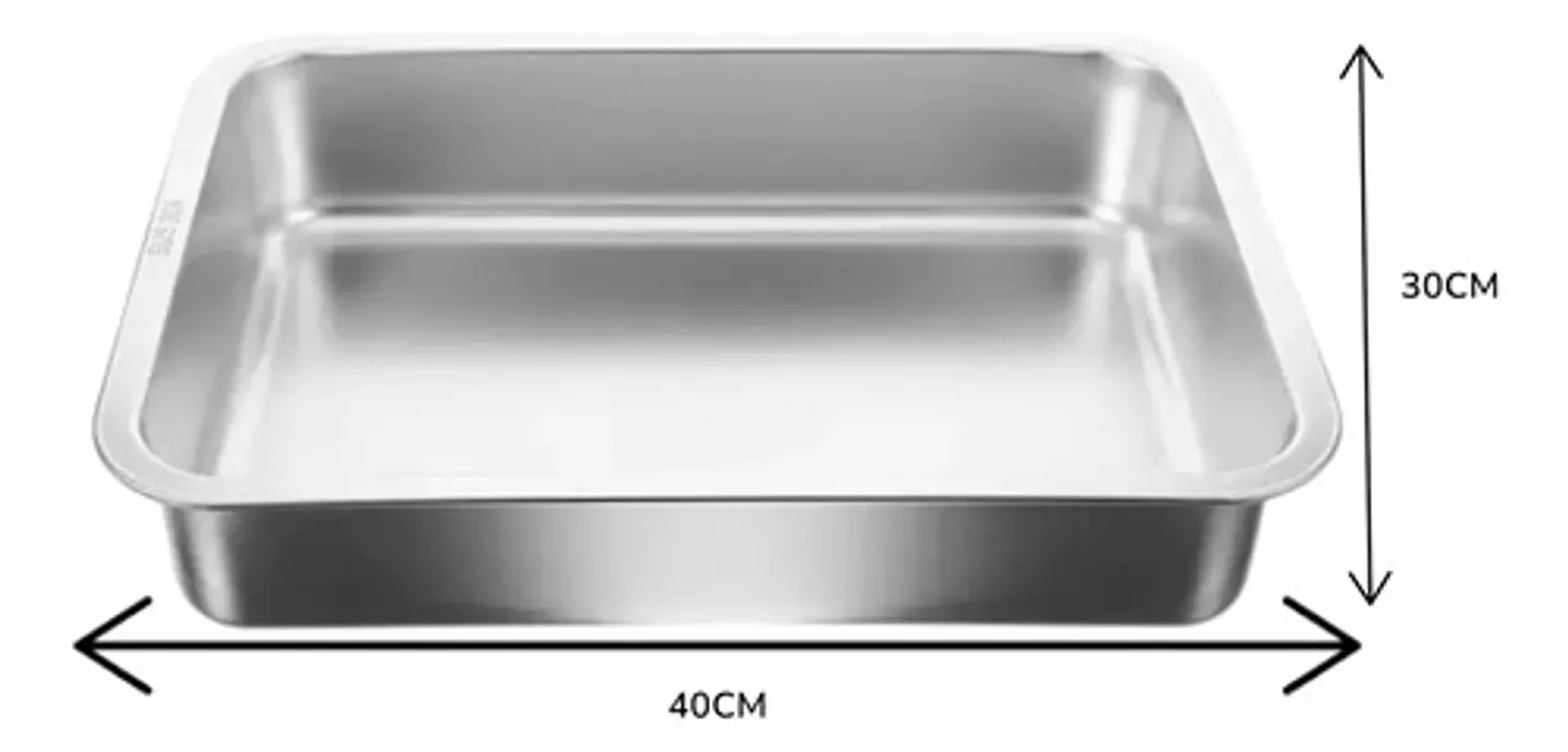 Bandeja De Acero Inoxidable Refrigeradora Comida 40x30x10 7