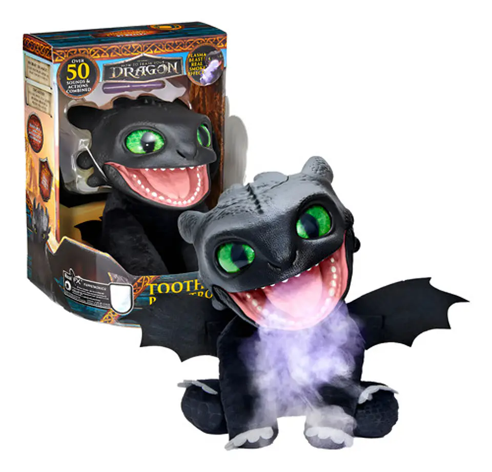 Dragon Chimuelo Con Efectos Reales Como Entrenar A Tu Dragon Negro 1
