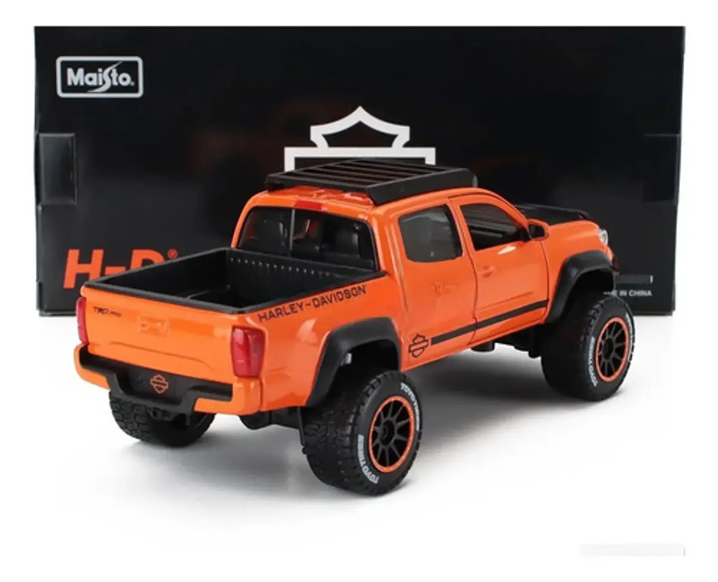 Maisto 1/27 2023 Toyota Tacoma Trd Pro Harley Davidson Naranja 6