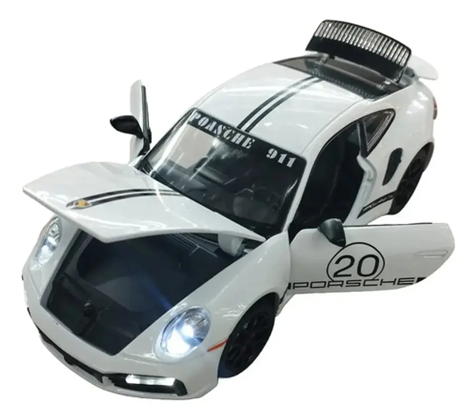 Carro Colección A Escala Porsche 911 Racing Deportivo 1:24 4
