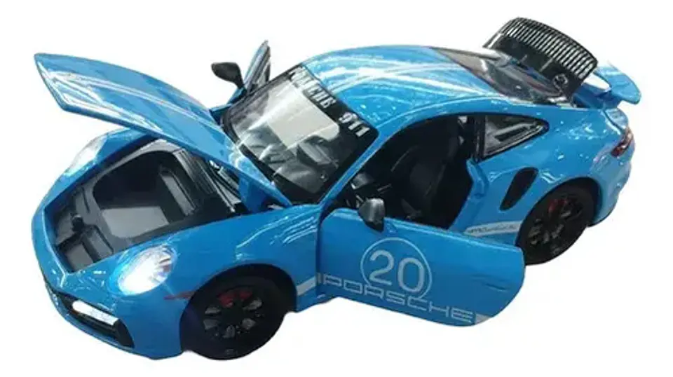 Carro Colección A Escala Porsche 911 Racing Deportivo 1:24 9